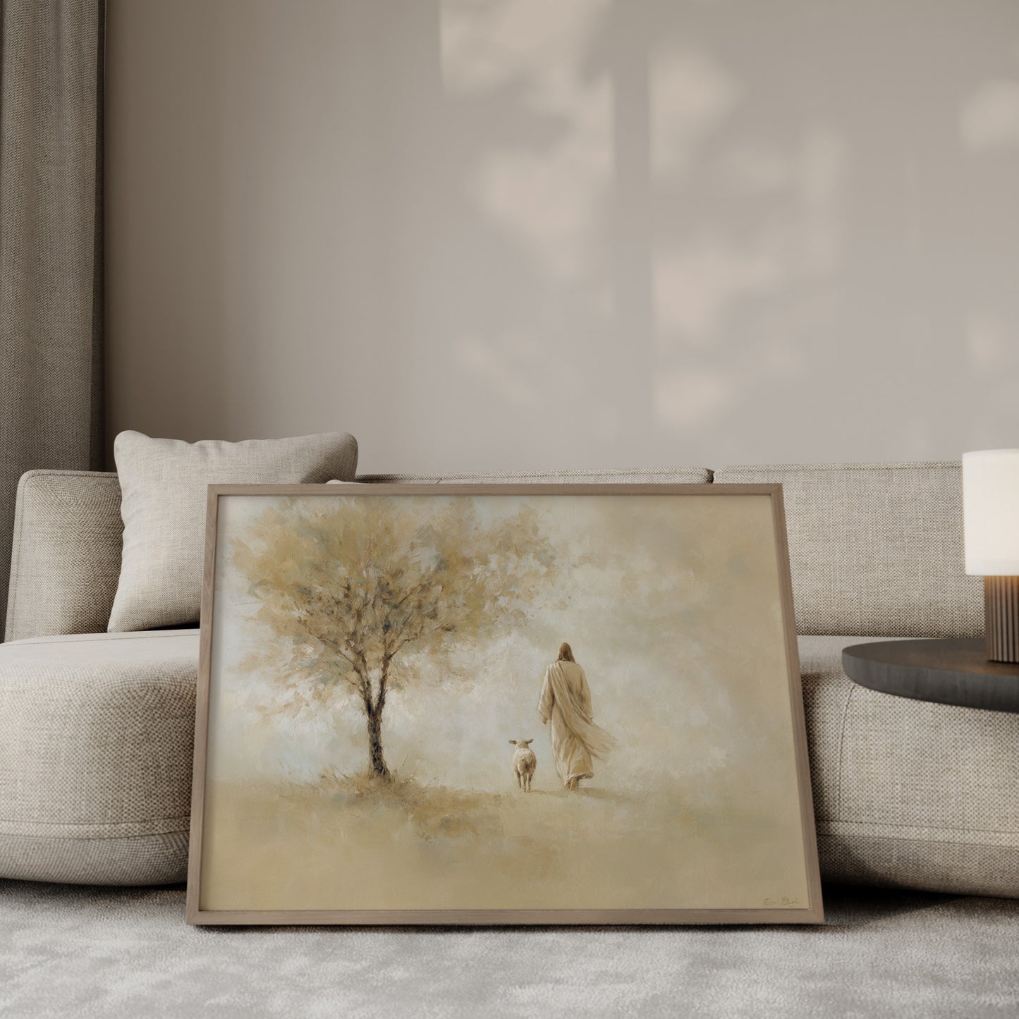 Christian Wall Art Print | Jesus and Lamb